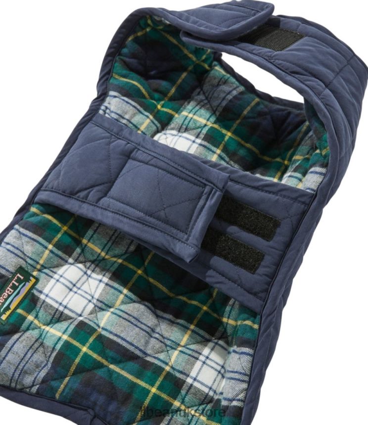 Home Goods L.L.Bean Reversible Quilted Dog Vest Bright Navy/Dress Gordon Unisex 0VRR662075