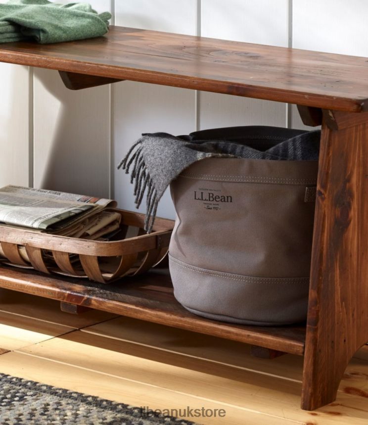 Home Decor L.L.Bean Canvas Storage Cubby Tote Natural Unisex 0VRR662726