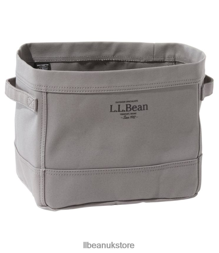 Home Decor L.L.Bean Canvas Storage Tote Rectangular Natural/Frost Gray Unisex 0VRR664330