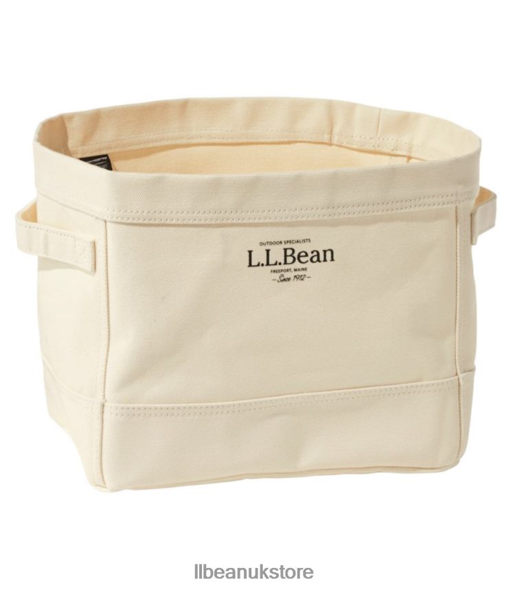 Home Decor L.L.Bean Canvas Storage Tote Rectangular Natural Unisex 0VRR662474