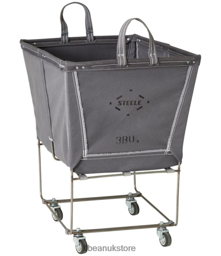 Home Decor L.L.Bean Steele Three Bushel Elevated Cart with Casters Gray Unisex 0VRR664511