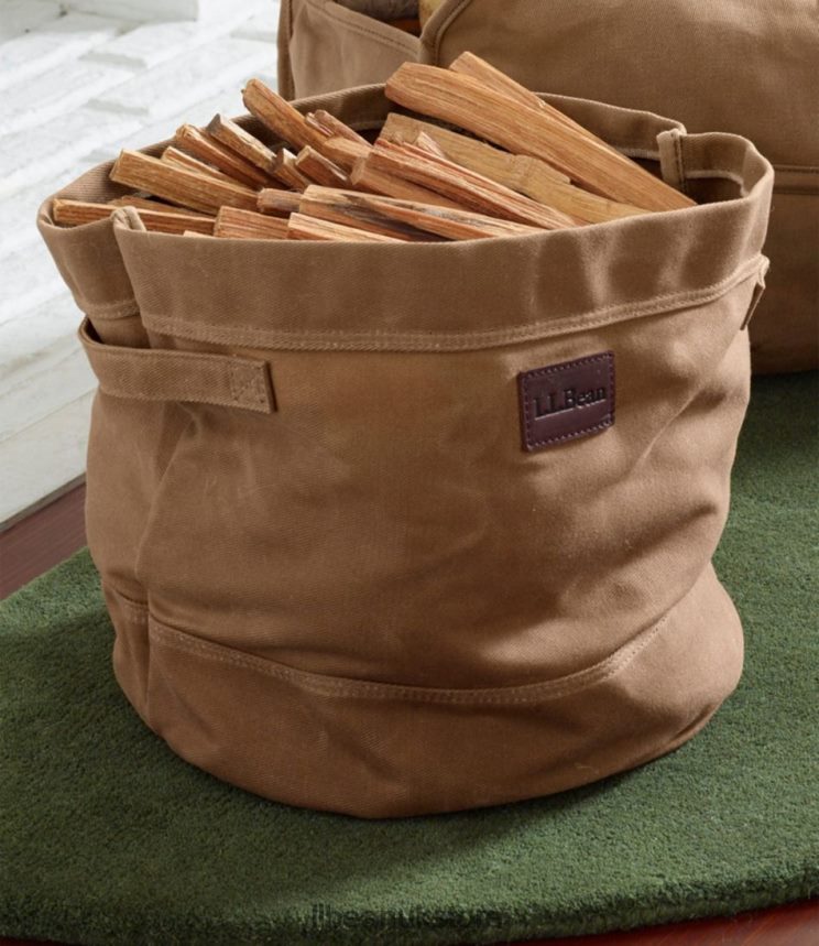 Home Decor L.L.Bean Waxed-Canvas Storage Tote Dusty Olive Unisex 0VRR664480