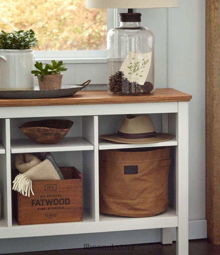 Home Decor L.L.Bean Waxed-Canvas Storage Tote Dusty Olive Unisex 0VRR664480