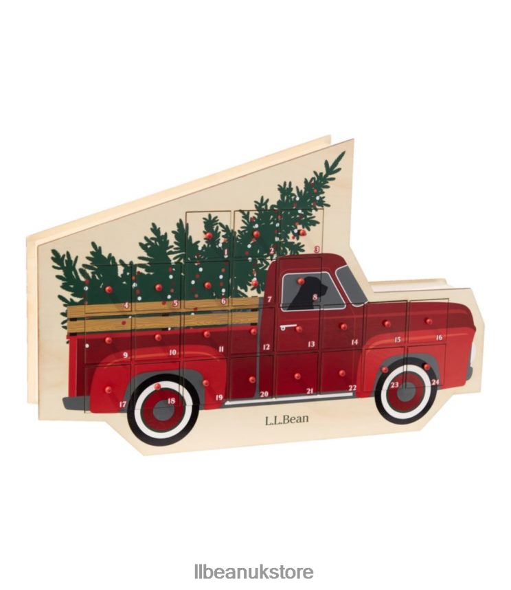 Home Decor L.L.Bean Truck Advent Calendar Red Unisex 0VRR662546