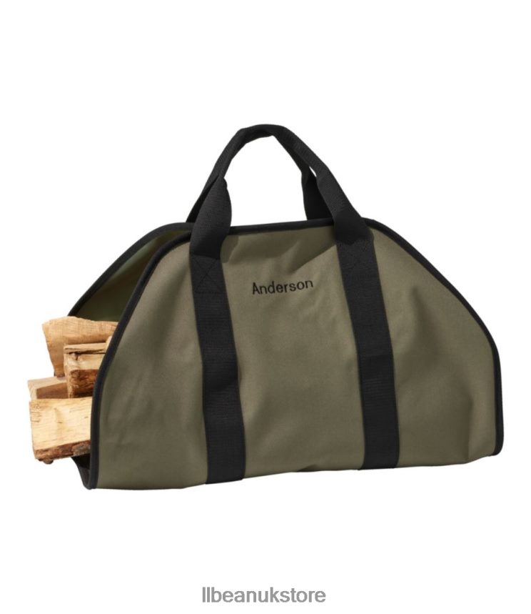 Home Decor L.L.Bean Dura-Tough Sling Log Carrier Dusty Olive Unisex 0VRR664500
