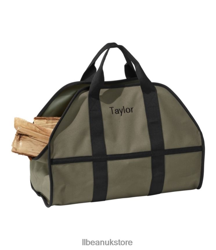 Home Decor L.L.Bean Dura-Tough Standing Log Carrier Dusty Olive Unisex 0VRR664465