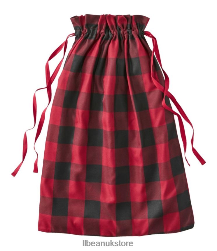 Home Decor L.L.Bean Santa Sack Red/Black Buffalo Check Unisex 0VRR664383