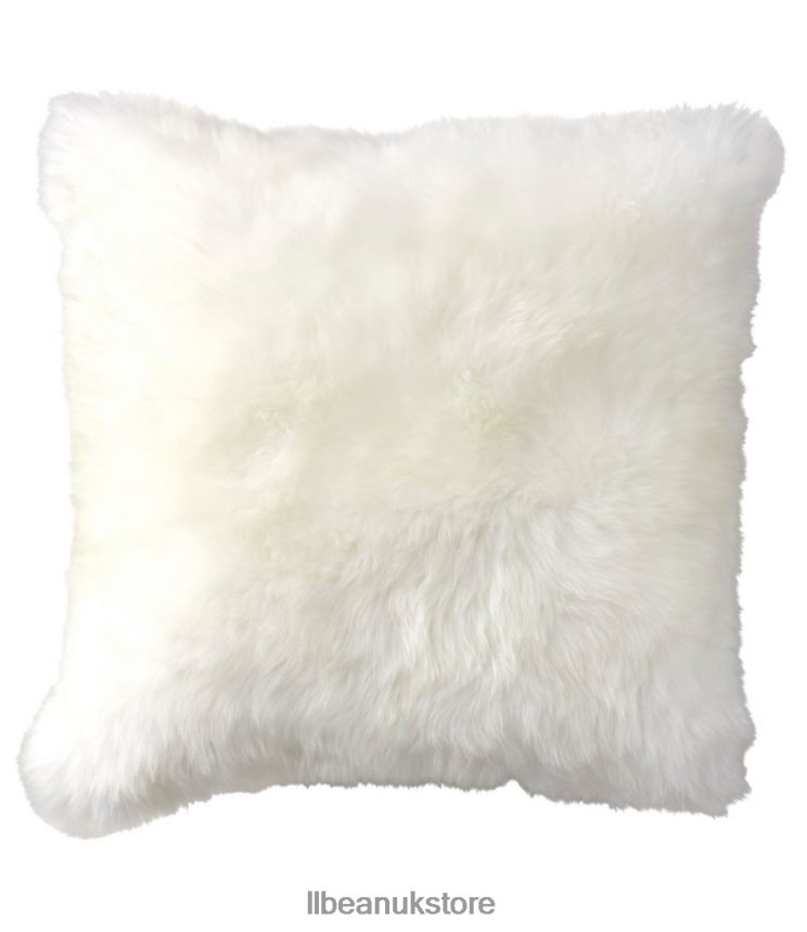 Home Decor L.L.Bean Sheepskin Throw Pillow Ivory Unisex 0VRR664533