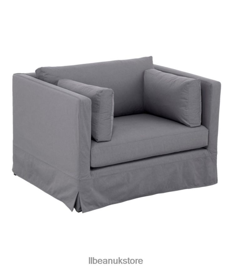 Indoor Furniture L.L.Bean Harrington Slipcovered Chair and a Half Chambray Unisex 0VRR664548