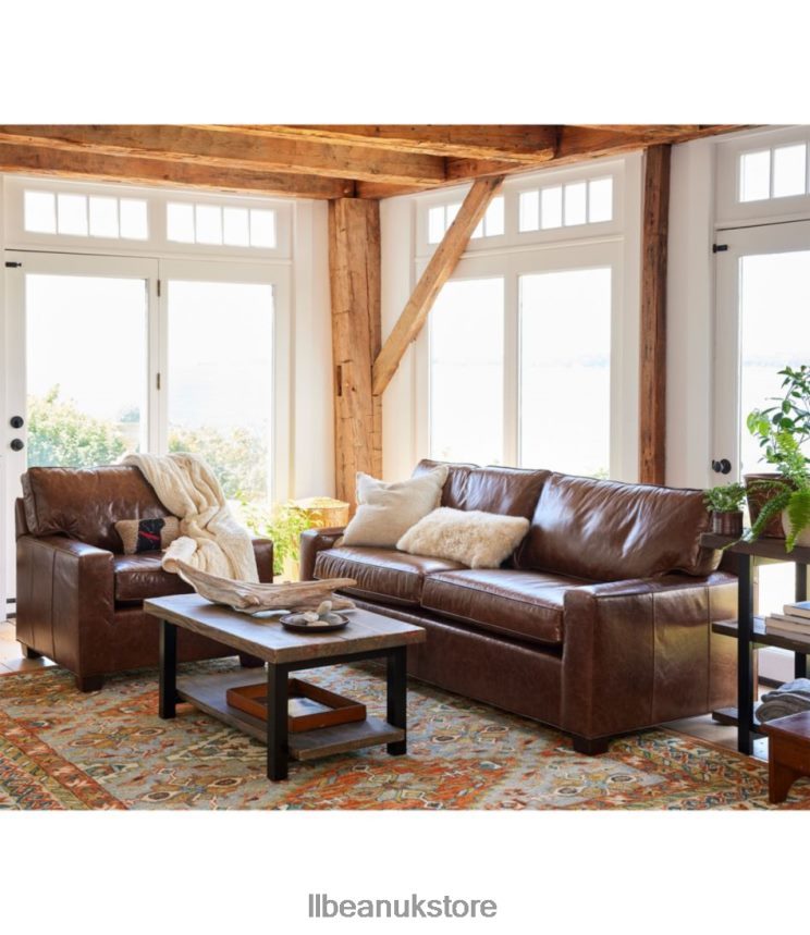 Indoor Furniture L.L.Bean Portland Leather Chair Chestnut Brown Unisex 0VRR662912