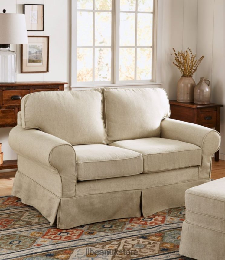 Indoor Furniture L.L.Bean Pine Point Slipcovered Love Seat Chambray Unisex 0VRR664545