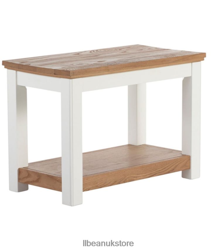 Indoor Furniture L.L.Bean Painted Farmhouse Bench Wood Top Paperwhite Unisex 0VRR662824