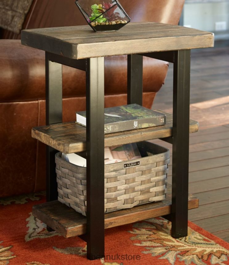 Indoor Furniture L.L.Bean Rough Pine End Table Rustic Natural Unisex 0VRR662850