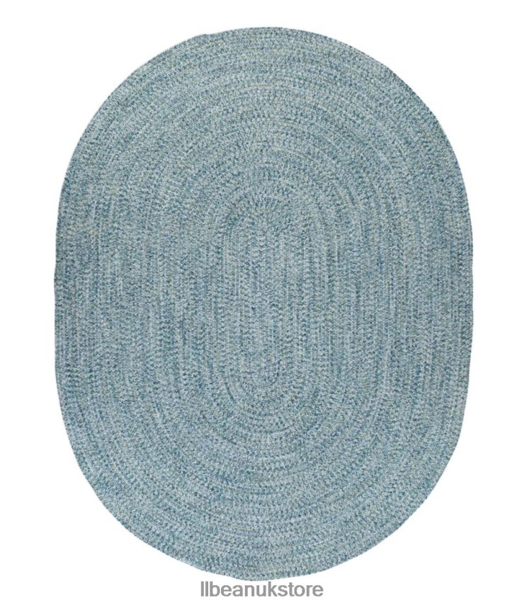 Home Goods L.L.Bean All-Weather Braided Rug Concentric Pattern Oval Ocean Unisex 0VRR662494