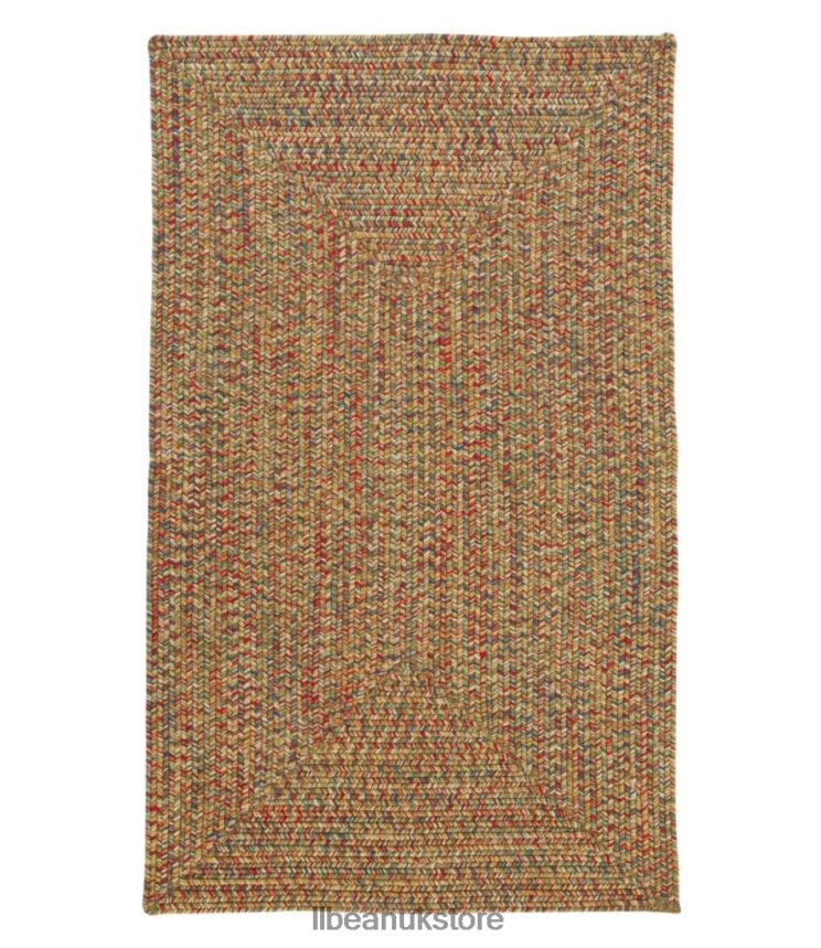 Home Goods L.L.Bean All-Weather Braided Rug Concentric Pattern Rectangular Straw Tweed Unisex 0VRR666361