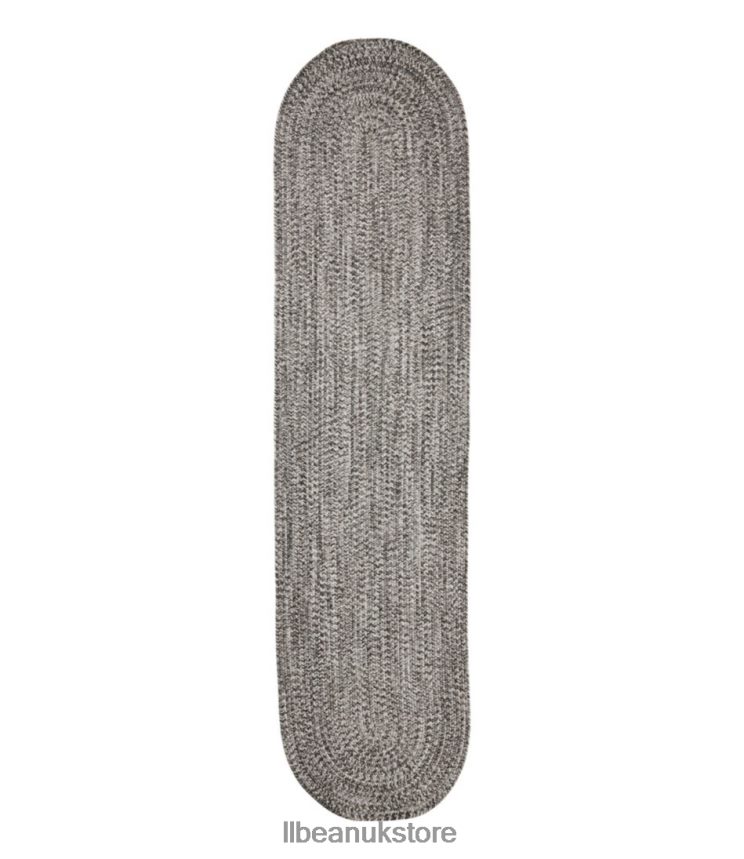 Home Goods L.L.Bean All-Weather Braided Runner Concentric Pattern Oval Gray Multi Unisex 0VRR664526