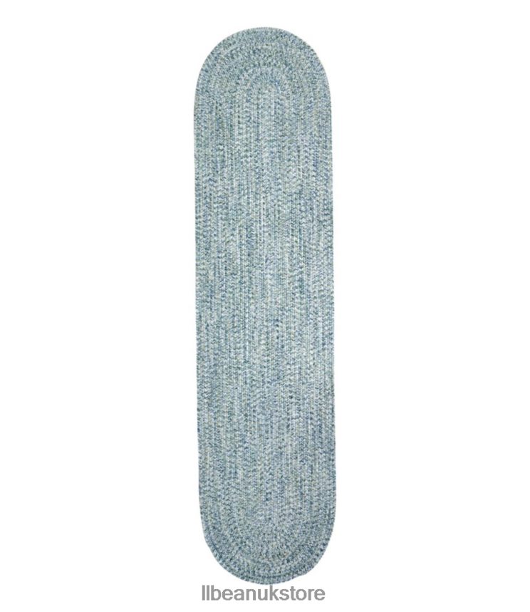 Home Goods L.L.Bean All-Weather Braided Runner Concentric Pattern Oval Ocean Unisex 0VRR662796