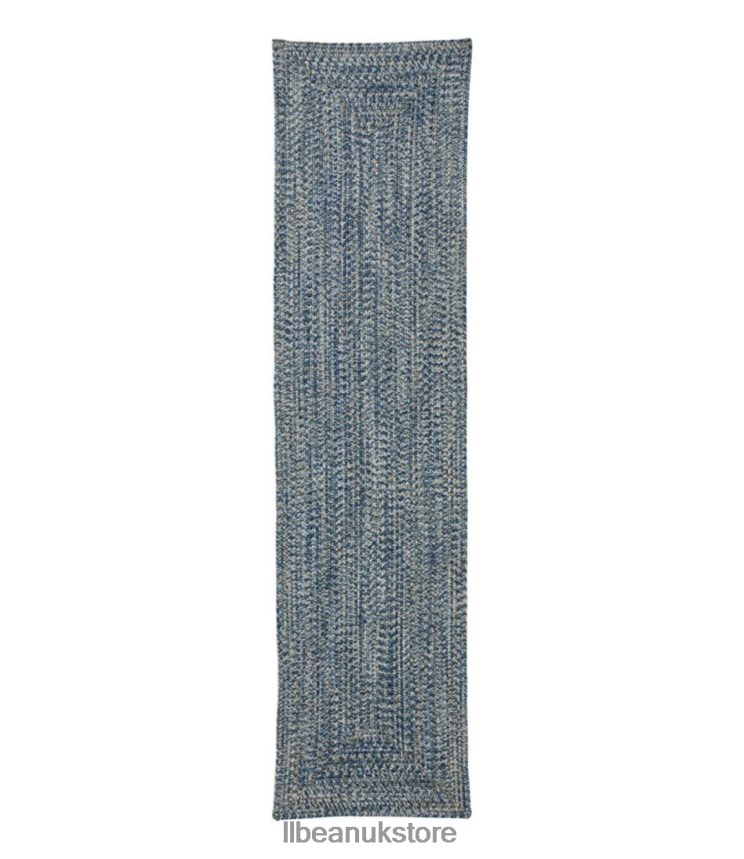 Home Goods L.L.Bean All-Weather Braided Runner Concentric Pattern Rectangular Indigo Multi Unisex 0VRR665635