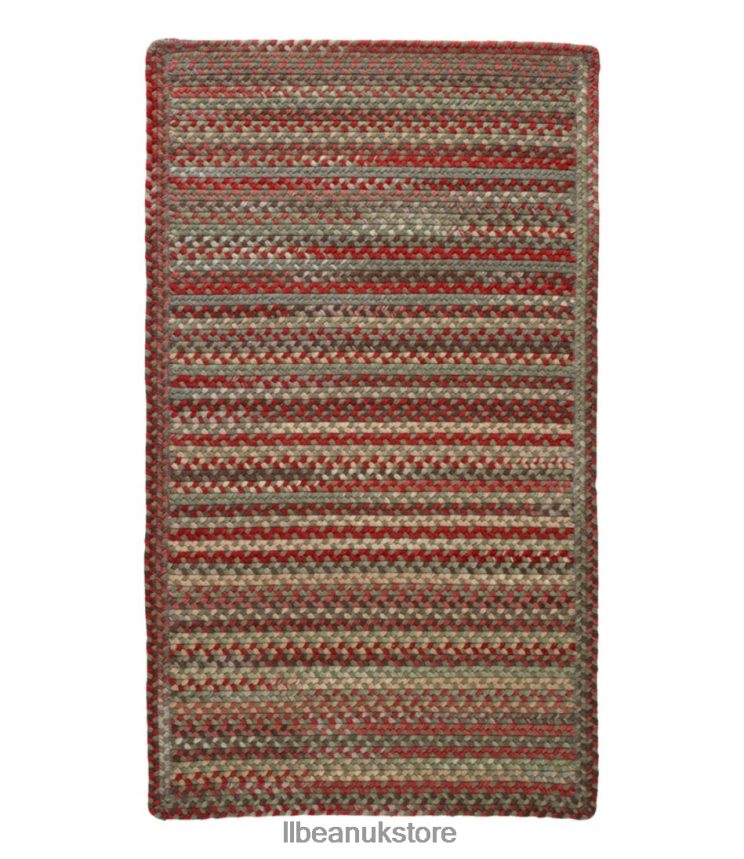 Home Goods L.L.Bean Braided Wool Rug Horizontal Braid Rose/Moss Unisex 0VRR664507