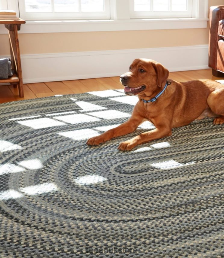 Home Goods L.L.Bean Braided Wool Rug Oval Sea Glass Unisex 0VRR667124