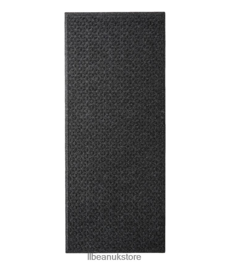 Home Goods L.L.Bean Heavyweight Recycled Waterhog Mat Runner Blooming Circles Charcoal Unisex 0VRR665575