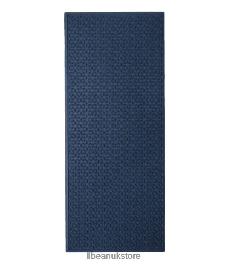 Home Goods L.L.Bean Heavyweight Recycled Waterhog Mat Runner Blooming Circles Moonlight Blue Unisex 0VRR662613