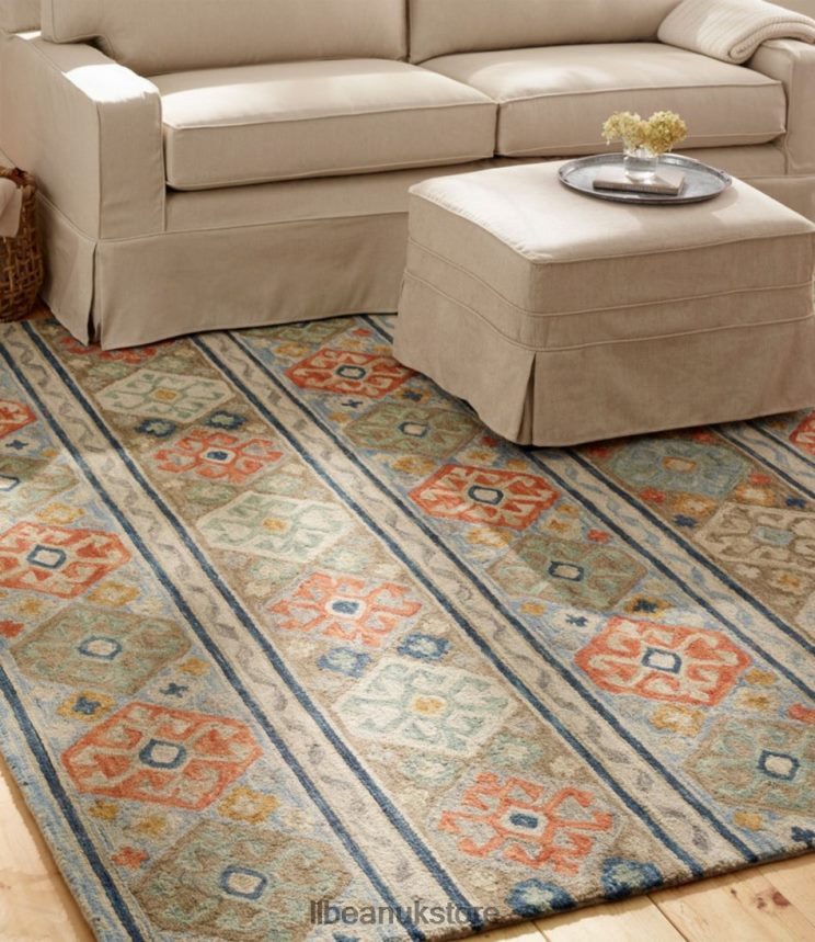 Home Goods L.L.Bean Medallion Wool Tufted Rug Multi Unisex 0VRR662865