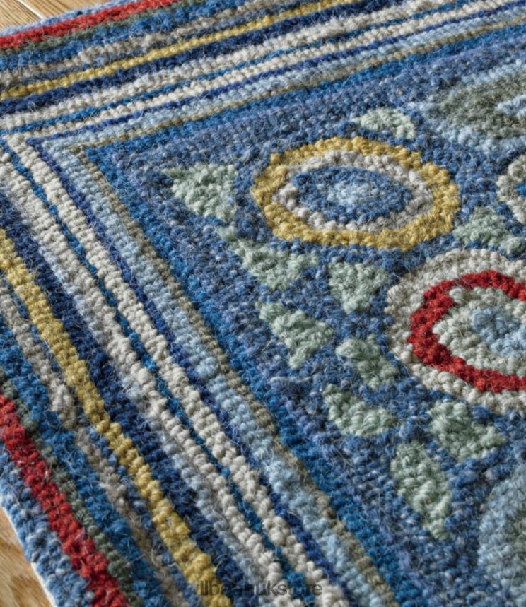 Home Goods L.L.Bean Wool Hooked Rug Coins Sea Glass Coins Unisex 0VRR666281
