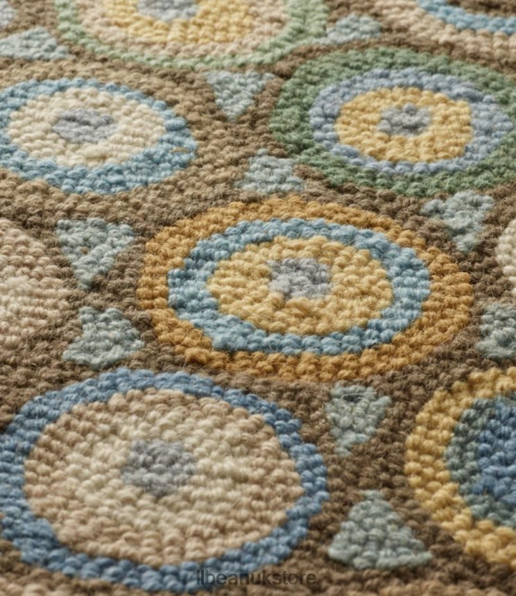 Home Goods L.L.Bean Wool Hooked Runner Coins Sea Glass Coins Unisex 0VRR665642
