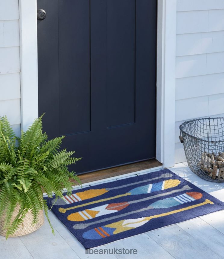 Home Goods L.L.Bean Indoor/Outdoor Vacationland Rug Paddles Multi Unisex 0VRR662635