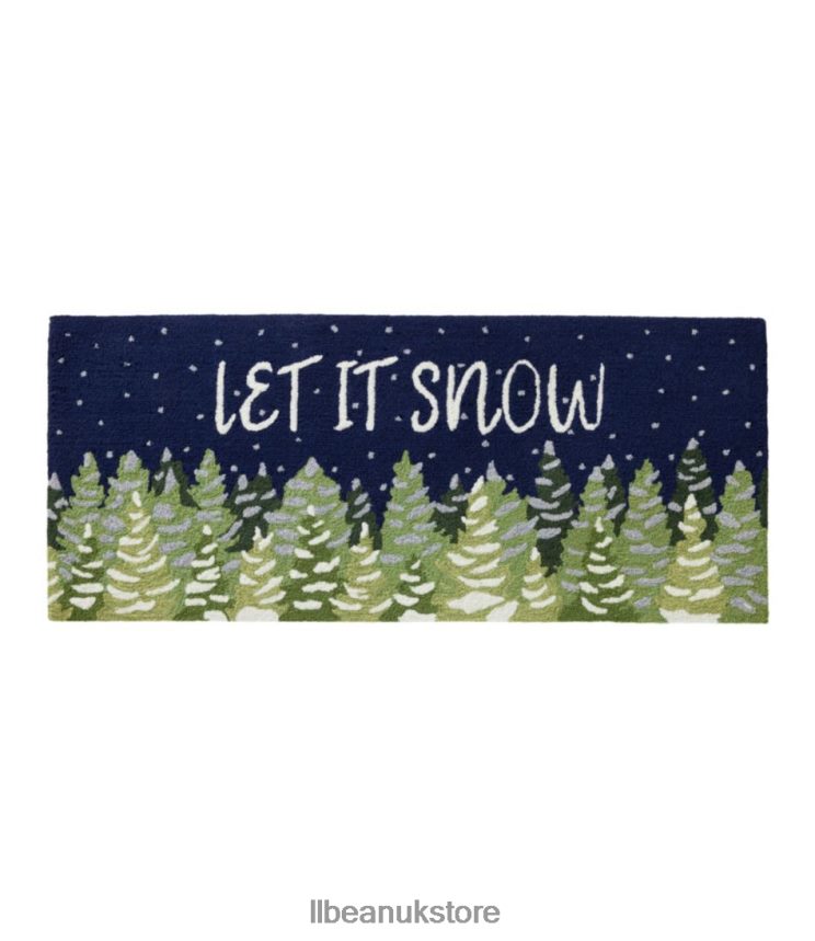 Home Goods L.L.Bean Indoor/Outdoor Vacationland Runner Let it Snow Multi Unisex 0VRR662573