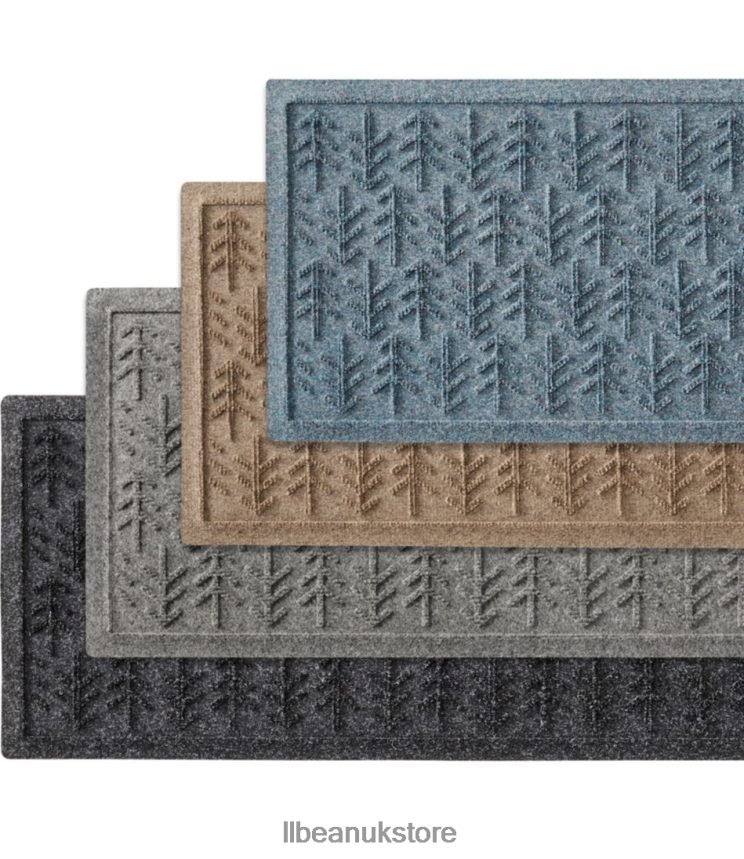 Home Goods L.L.Bean Everyspace Recycled Waterhog Boot Mat Trees Charcoal Unisex 0VRR664426