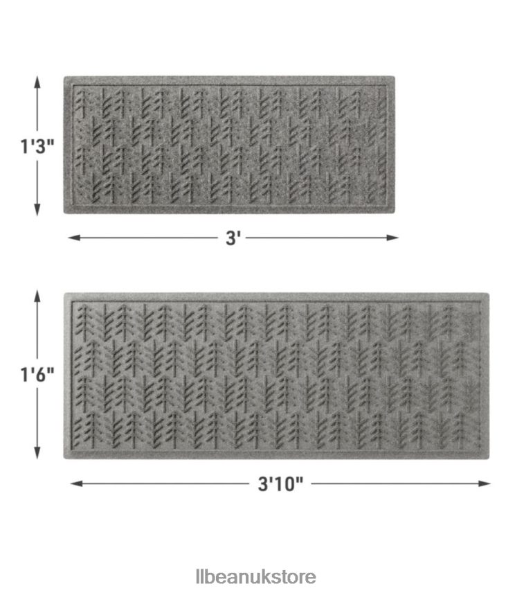 Home Goods L.L.Bean Everyspace Recycled Waterhog Boot Mat Trees Charcoal Unisex 0VRR664426