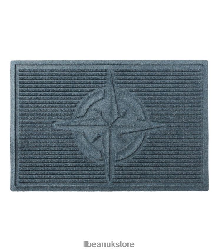 Home Goods L.L.Bean Everyspace Recycled Waterhog Doormat Compass Rose Bluestone Unisex 0VRR662616