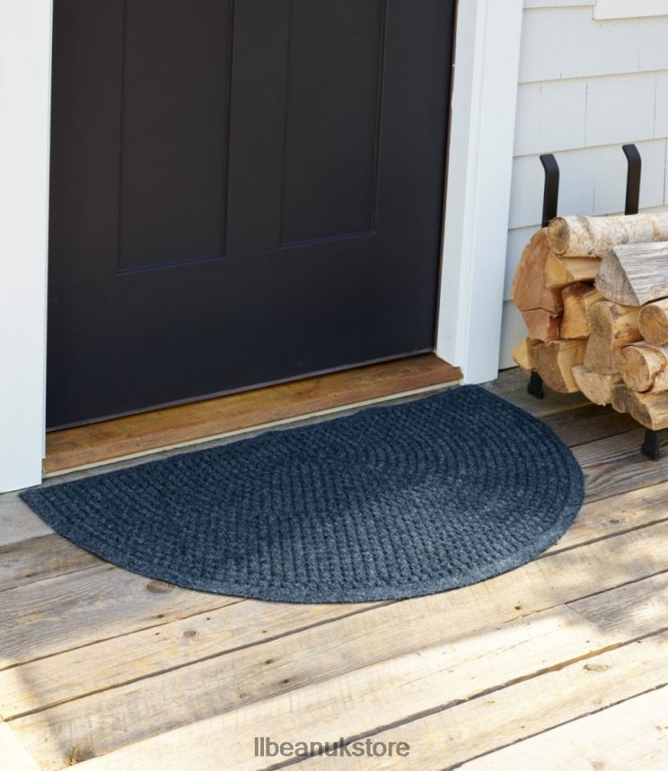 Home Goods L.L.Bean Everyspace Recycled Waterhog Doormat Crescent Medium Gray Unisex 0VRR667319