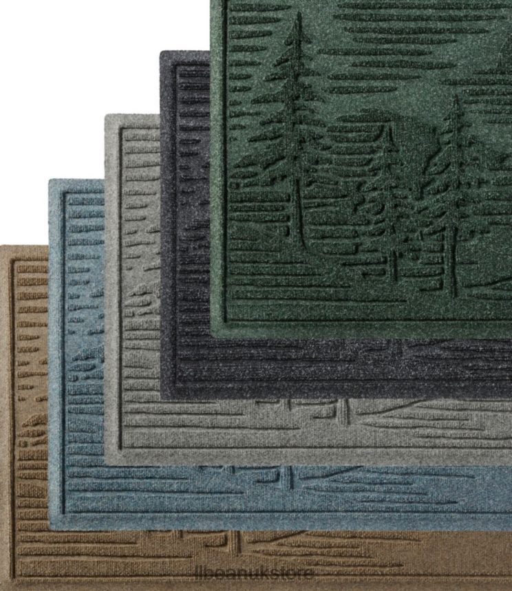 Home Goods L.L.Bean Everyspace Recycled Waterhog Doormat Pine Trees Bluestone Unisex 0VRR665506