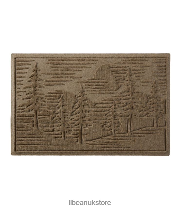 Home Goods L.L.Bean Everyspace Recycled Waterhog Doormat Pine Trees Camel Unisex 0VRR662479