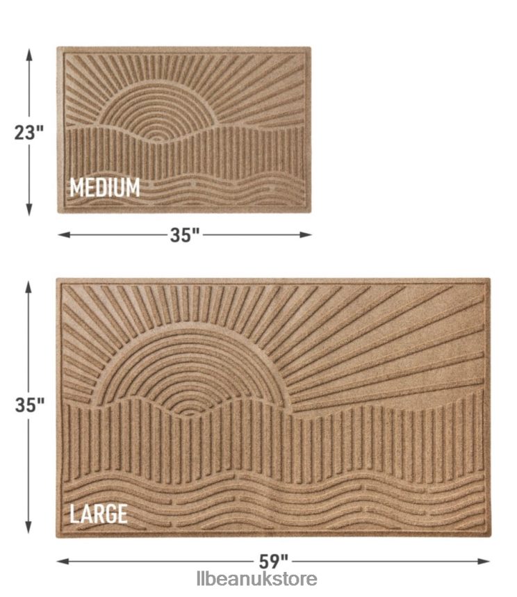 Home Goods L.L.Bean Everyspace Recycled Waterhog Doormat Sunrise Camel Unisex 0VRR662516