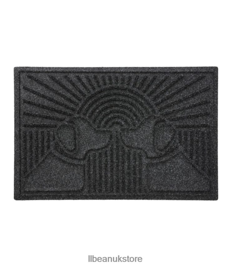 Home Goods L.L.Bean Everyspace Recycled Waterhog Doormat Sunrise Dogs Charcoal Unisex 0VRR665543