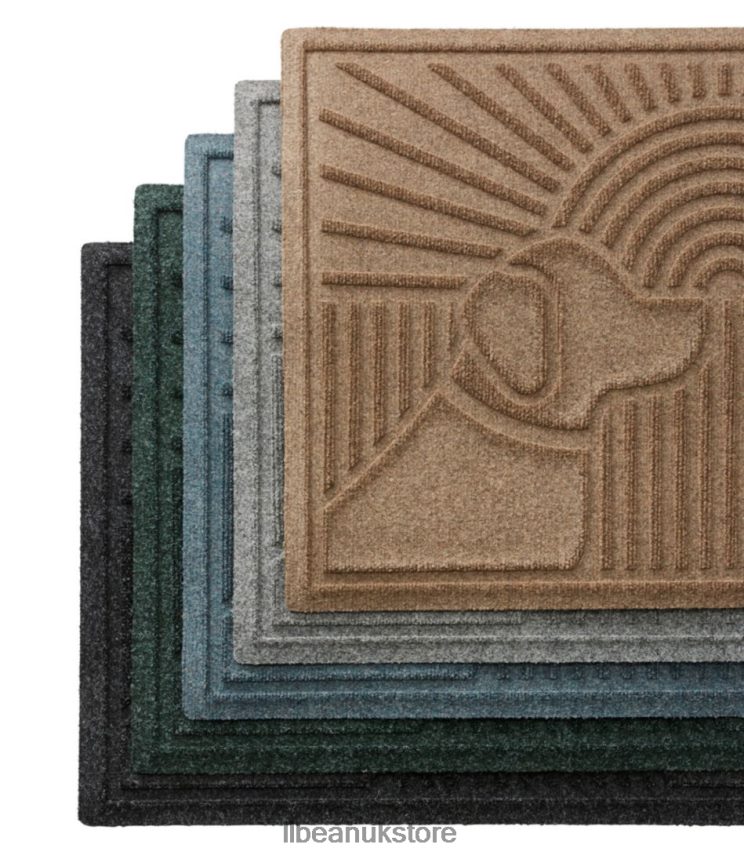 Home Goods L.L.Bean Everyspace Recycled Waterhog Doormat Sunrise Dogs Charcoal Unisex 0VRR665543