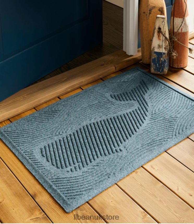 Home Goods L.L.Bean Everyspace Recycled Waterhog Doormat Swimming Whale Medium Gray Unisex 0VRR664398
