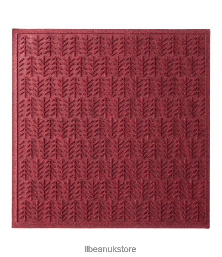 Home Goods L.L.Bean Everyspace Recycled Waterhog Mat Square Trees Cranberry Unisex 0VRR666326