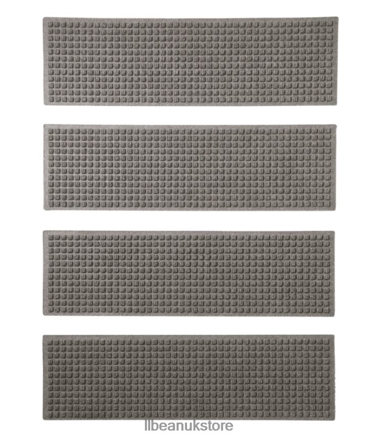Home Goods L.L.Bean Everyspace Recycled Waterhog Mat Stair Treads Set of Four Medium Gray Unisex 0VRR667323