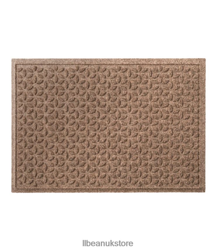 Home Goods L.L.Bean Heavyweight Recycled Waterhog Doormat Blooming Circles Khaki Unisex 0VRR664372