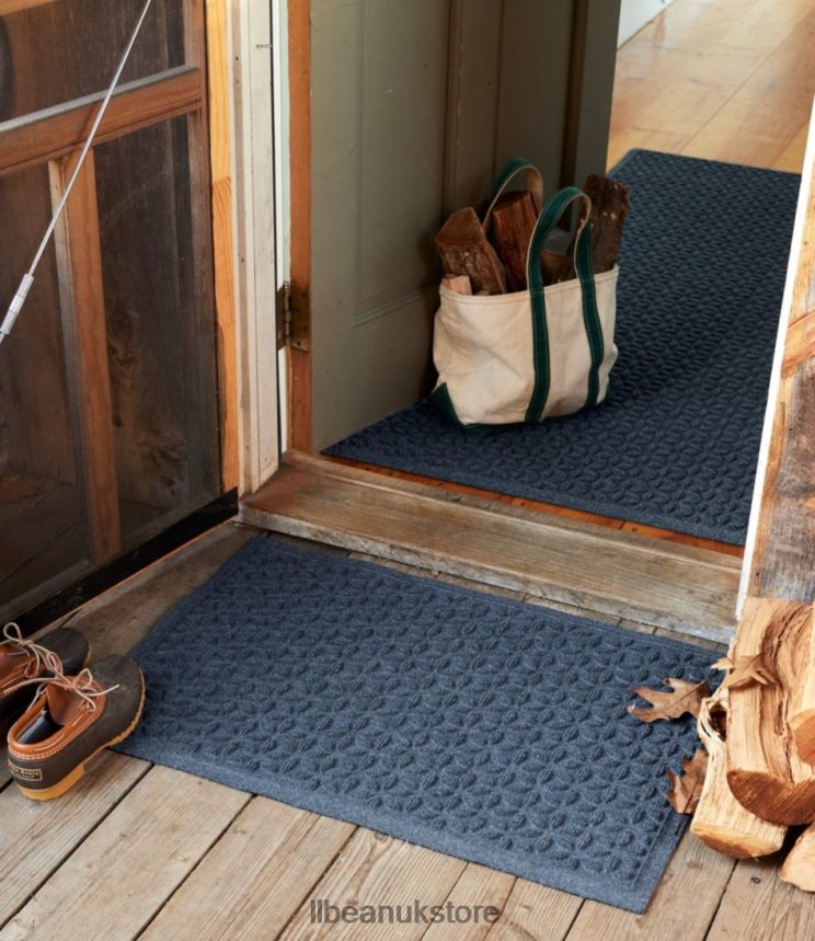 Home Goods L.L.Bean Heavyweight Recycled Waterhog Doormat Blooming Circles Medium Gray Unisex 0VRR666306