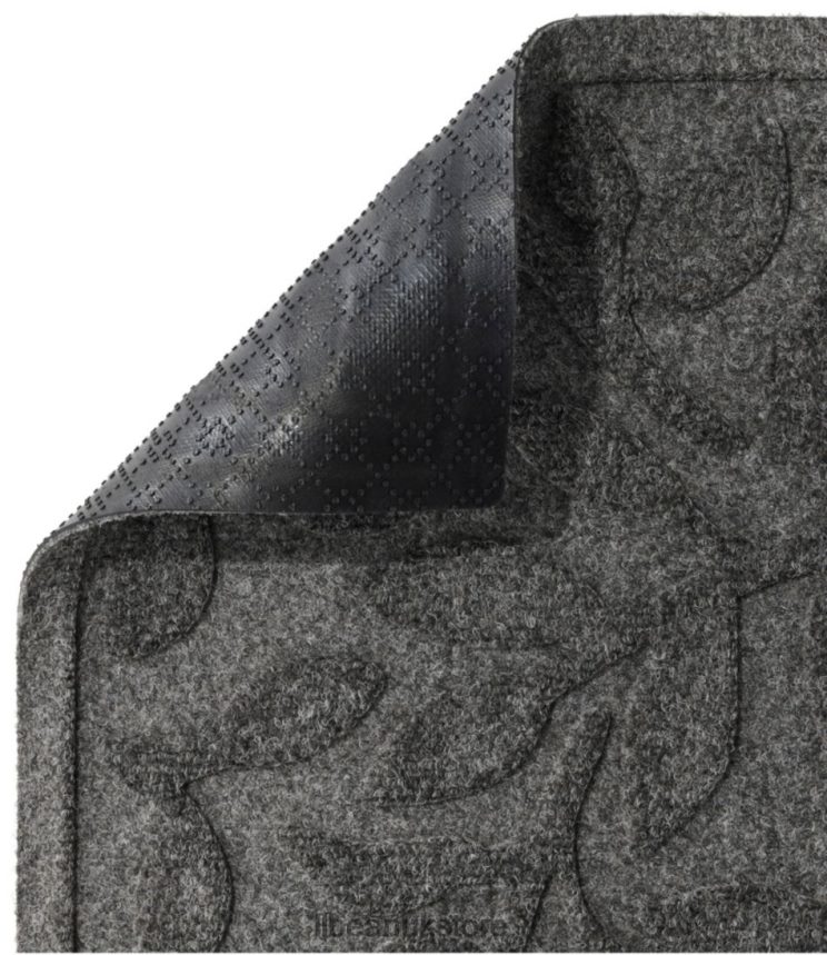 Home Goods L.L.Bean Heavyweight Recycled Waterhog Doormat Woodland Leaf Medium Gray Unisex 0VRR666289