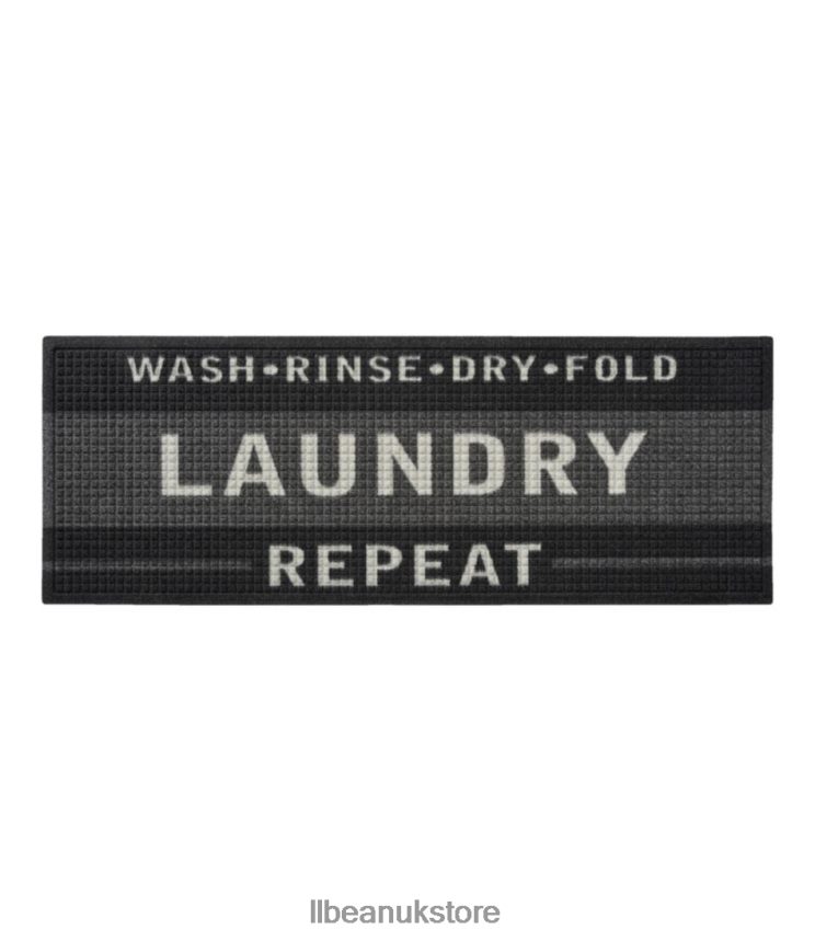 Home Goods L.L.Bean Heavyweight Recycled Waterhog Laundry Room Mat Runner Charcoal Multi Unisex 0VRR664454