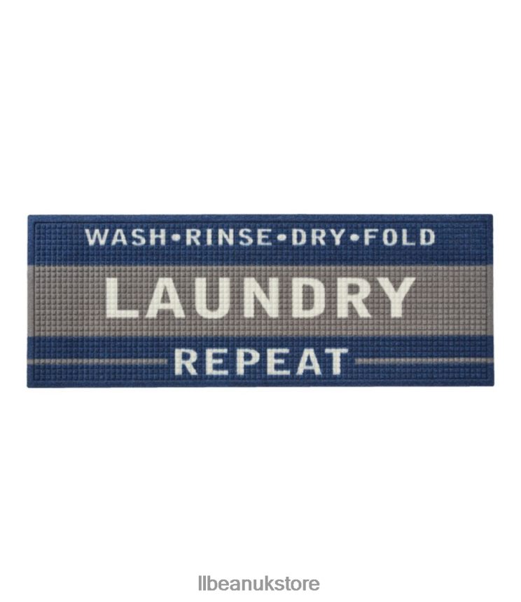 Home Goods L.L.Bean Heavyweight Recycled Waterhog Laundry Room Mat Runner Indigo Unisex 0VRR662661