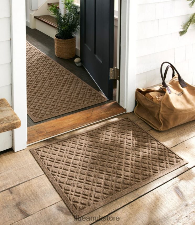 Home Goods L.L.Bean Heavyweight Recycled Waterhog Mat Runner Plaid Medium Gray Unisex 0VRR666351