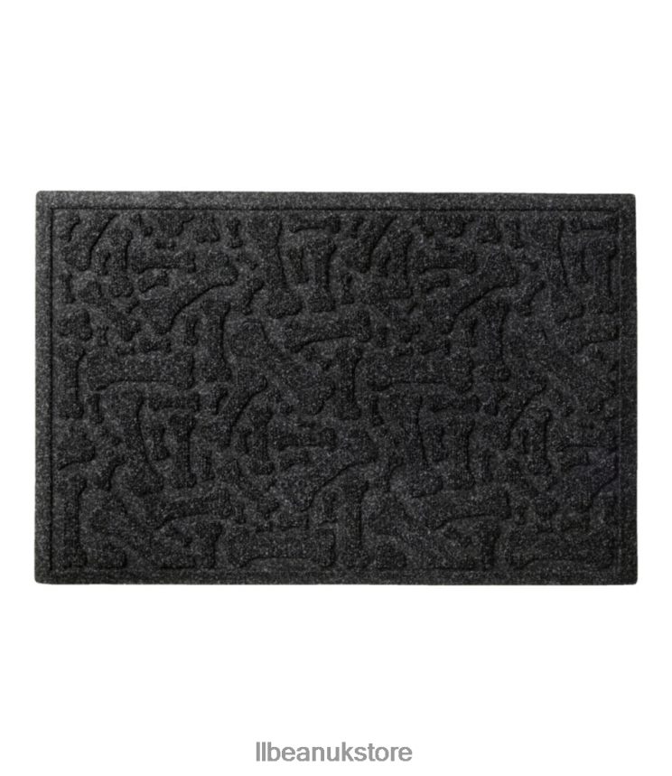 Home Goods L.L.Bean Recycled Waterhog Scattered Bones Mat Charcoal Unisex 0VRR664438